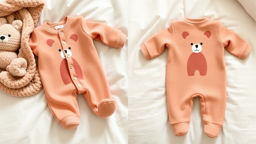 rs 149 bear design long-sleeve baby jumpsuit thespark shop