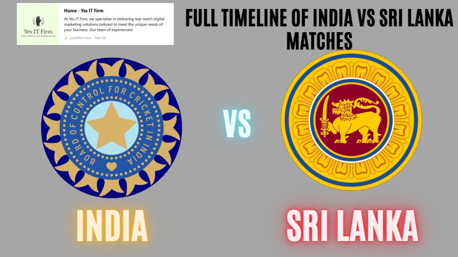india national cricket team vs sri lanka national cricket team timeline