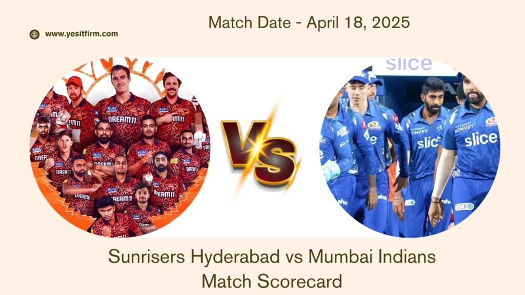 sunrisers hyderabad vs mumbai indians match scorecard
