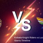 kolkata knight riders vs lucknow super giants timeline