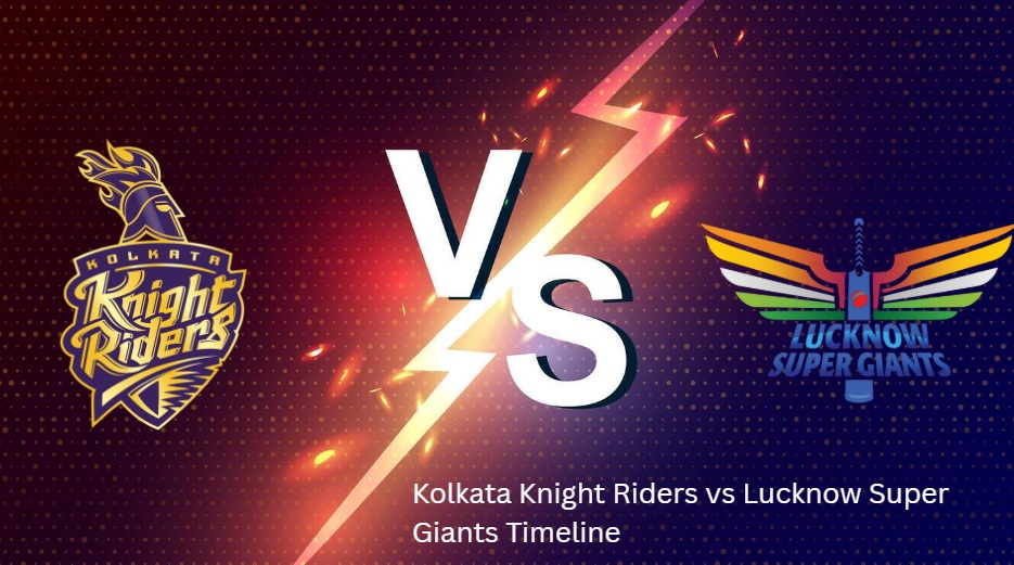 kolkata knight riders vs lucknow super giants timeline