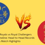 rajasthan royals vs royal challengers bengaluru timeline