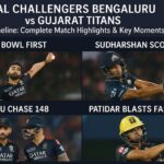 royal challengers bengaluru vs gujarat titans timeline