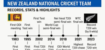 sri lanka national cricket team vs new zealand national cricket team timeline