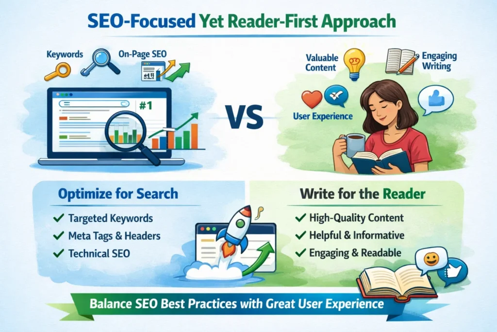 SEO-Focused Yet Reader-First Approach
