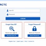 irctc login id and password forgot