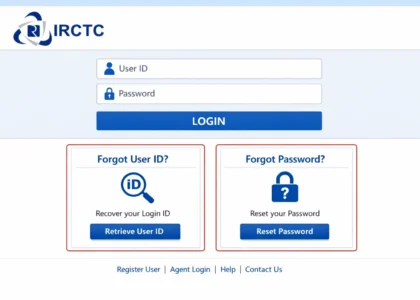 irctc login id and password forgot