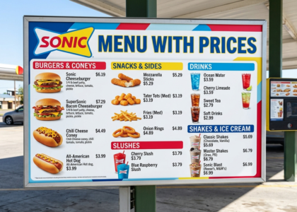 sonic menu with prices